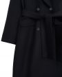 Двубортное пальто, цвет черный - миниатюра 6