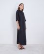LOULOU STUDIO Шелковое платье-рубашка Durion, цвет черный - миниатюра 3