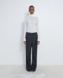 Шерстяные брюки Sbiru с двойными защипами, цвет серый - миниатюра 3