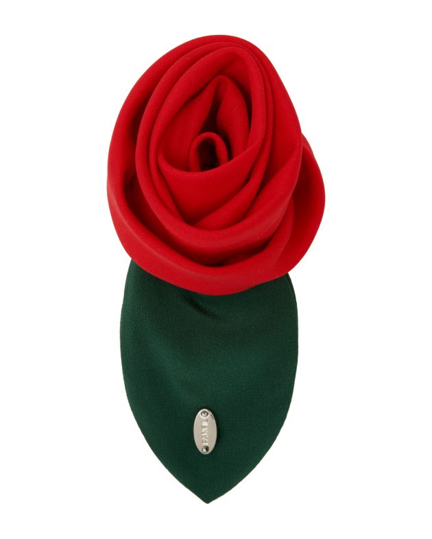 Шелковая резинка с бутоном-розой, цвет красный - изображение 1