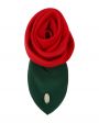 Шелковая резинка с бутоном-розой, цвет красный - миниатюра 1