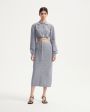 Трикотажная юбка-карандаш Miro с завязками на поясе, цвет светло-серый - миниатюра 6