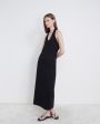 Хлопковое платье-халтер Neami с открытой спиной, цвет черный - миниатюра 2