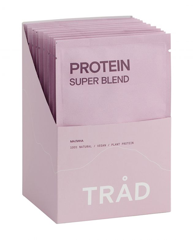 TRAD Белковый коктейль Body Protein Powder со вкусом малины в саше (12 шт.) - изображение 1