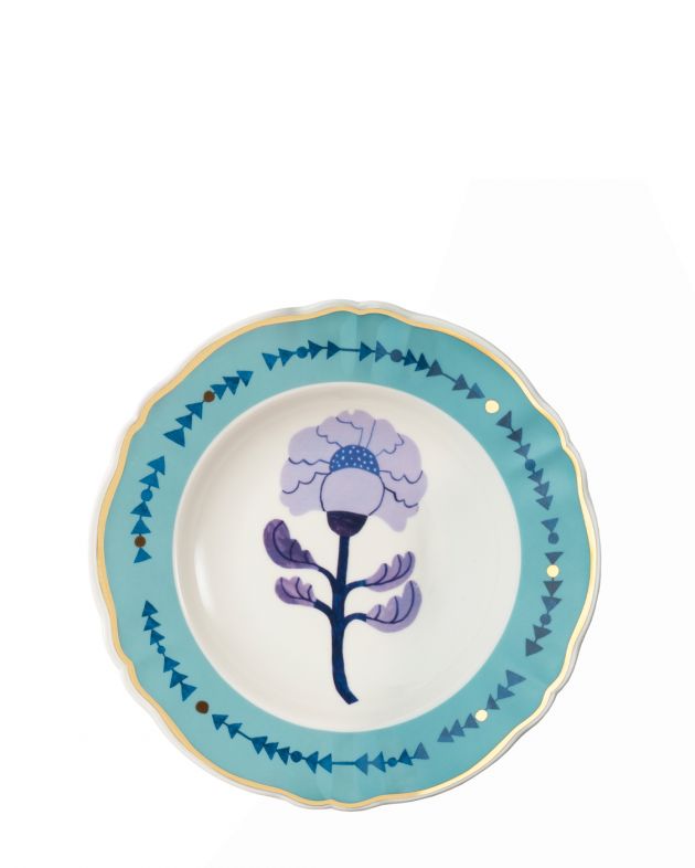 Фарфоровая тарелка Botanica, цвет голубой - изображение 1