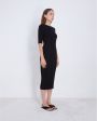 LOULOU STUDIO Платье в рубчик Elea, цвет черный - миниатюра 3