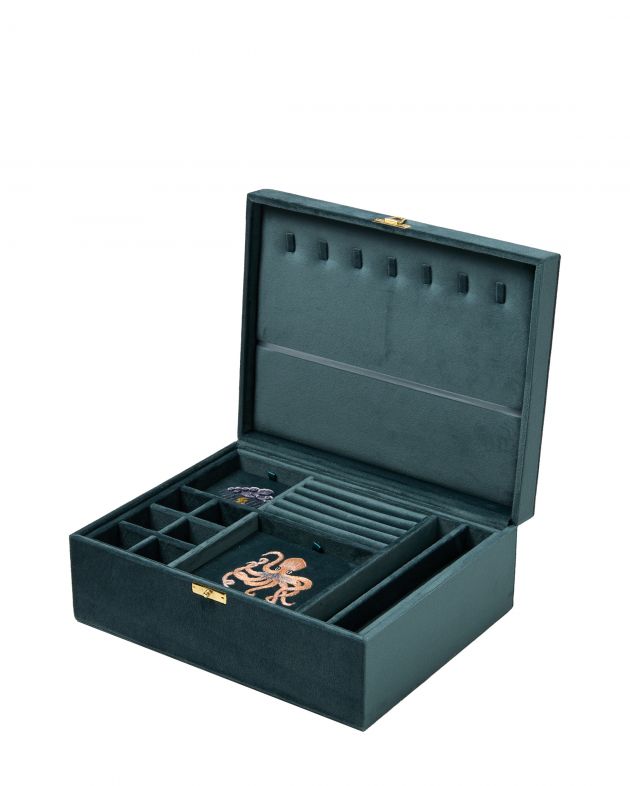 Sitis Шкатулка Azur двухуровневая, цвет темно-зеленый - изображение 1