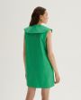 Платье Samet из хлопка с отложным воротником, цвет зеленый - миниатюра 3