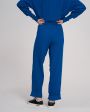 Шерстяные брюки с рельефами, цвет синий - миниатюра 8
