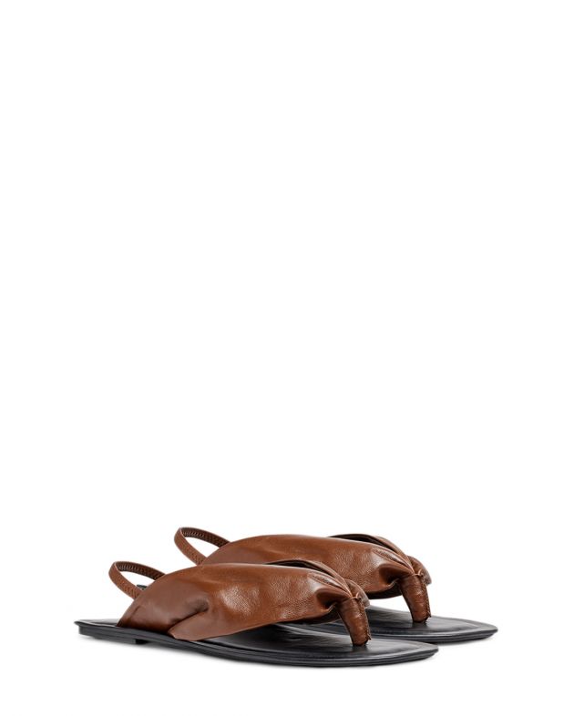 LOULOU STUDIO Кожаные сандалии Sahado, цвет коричневый - изображение 1