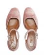 Le Monde Béryl Бархатные сандалии Mary Jane, цвет розовый - миниатюра 2