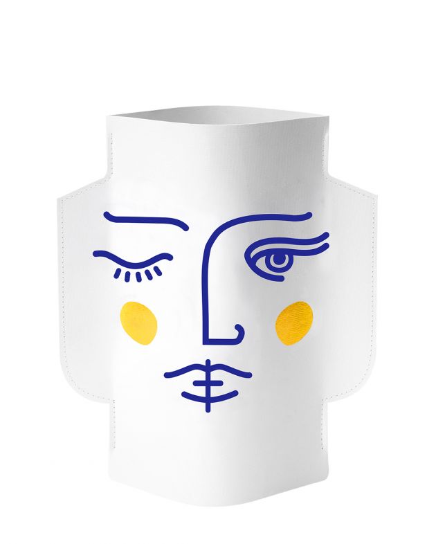 Бумажная ваза Janus, цвет белый - изображение 1