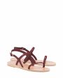 Ancient Greek Sandals Сандалии Shismi, цвет бордовый - миниатюра 2
