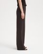 Струящиеся брюки Sandra с низкой посадкой, цвет коричневый - миниатюра 4