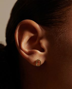 Пусеты с цитринами Wave Base