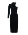 Платье миди Sydney на одно плечо, цвет черный - миниатюра 1