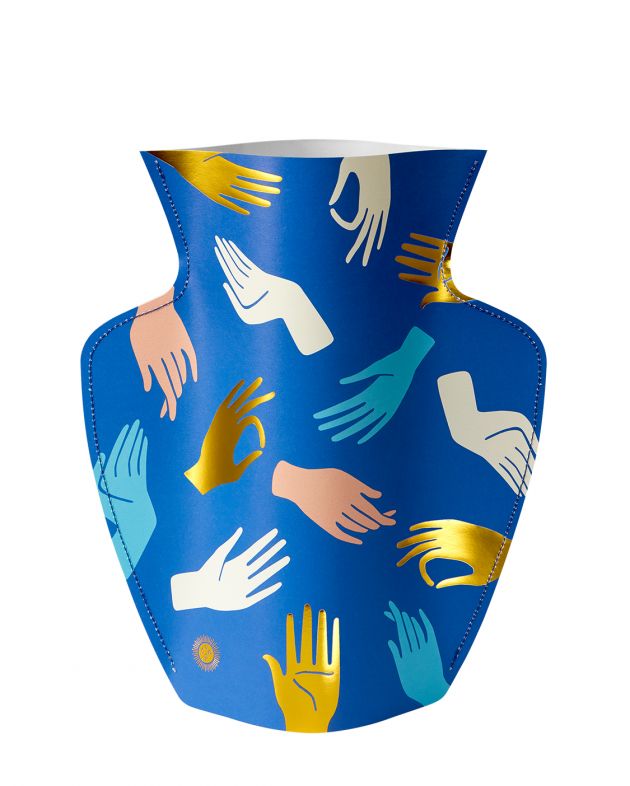 Бумажная ваза Hamsa, цвет синий - изображение 1