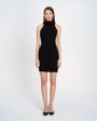 Платье мини Zero 403 с горловиной халтер, цвет черный - миниатюра 2