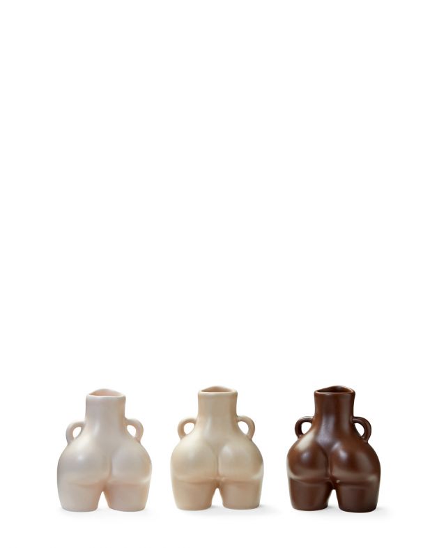 Anissa Kermiche Набор из трех миниатюрных ваз Love Handles, цвет бежевый - изображение 1