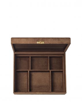 Бархатная двухуровневая шкатулка с тиснением Груша / Pear