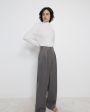 LOULOU STUDIO Широкие брюки New Sbiru из шерсти, цвет серый - миниатюра 3