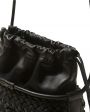 HEREU Плетеная сумка-ведро Palau из кожи, цвет черный - миниатюра 3