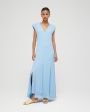 Róhe Платье с акцентным подолом, цвет голубой - миниатюра 2