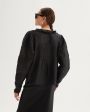 Блуза Rosy с кружевом и отстрочками, цвет черный - миниатюра 3