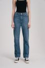 Re/Done Прямые джинсы в стиле 70-х с двойной кромкой, цвет синий - миниатюра 2