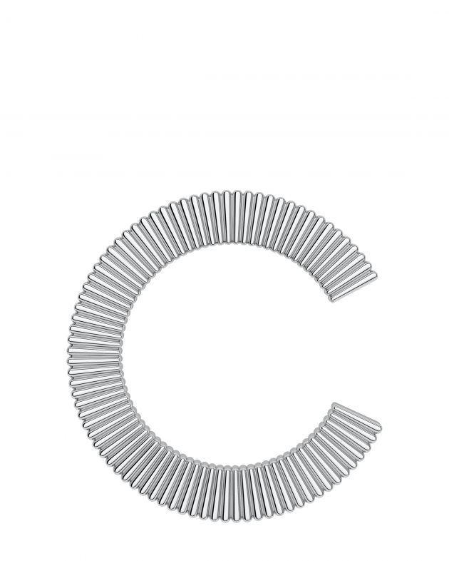 10.ТЕНГРАН Кафф Ribs, цвет серебряный - изображение 1