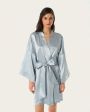 The Ayris Халат-кимоно Mona, цвет серебристый - миниатюра 4