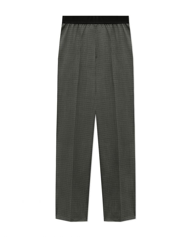 Классические брюки на резинке, цвет серый - изображение 1