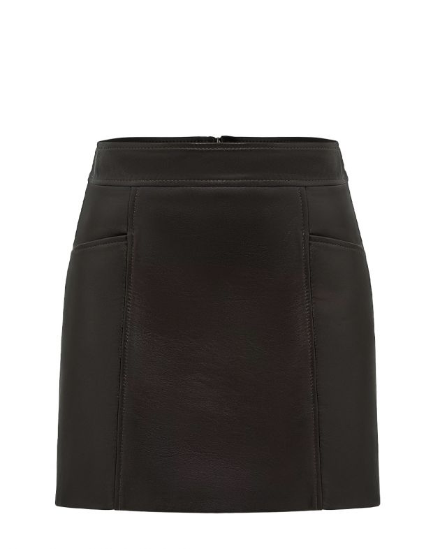 Rooth Кожаная юбка мини Twiggy, цвет коричневый - изображение 1