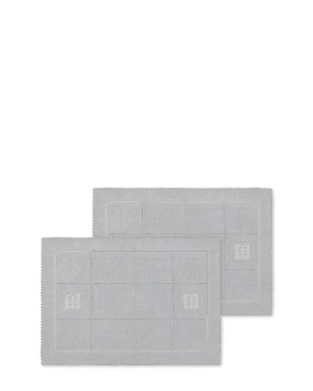 Набор из двух плейсматов, цвет серый - изображение 1