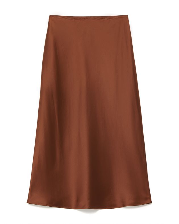 Шелковая юбка Isaak в бельевом стиле, цвет медный - изображение 1