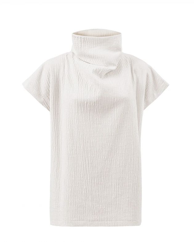 Блуза Costa с драпировкой, цвет белый - изображение 1