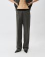 Классические брюки на резинке, цвет серый - миниатюра 3