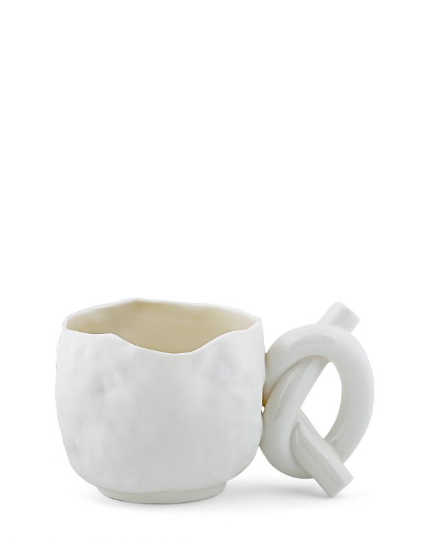 RES Objects Маленькая кружка с ручкой-узлом, цвет белый - изображение 1