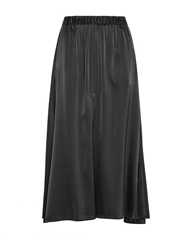 Forte Forte Атласная юбка миди, цвет черный - изображение 1