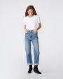 Прямые джинсы Dakota с отворотами, цвет голубой - миниатюра 4