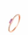Moonka Кольцо из розового золота с сапфиром и бриллиантами Post Scriptum, цвет розовый - миниатюра 1