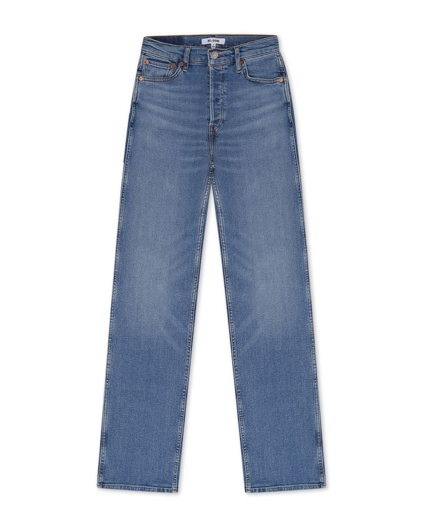 Свободные прямые джинсы в стиле 90-х