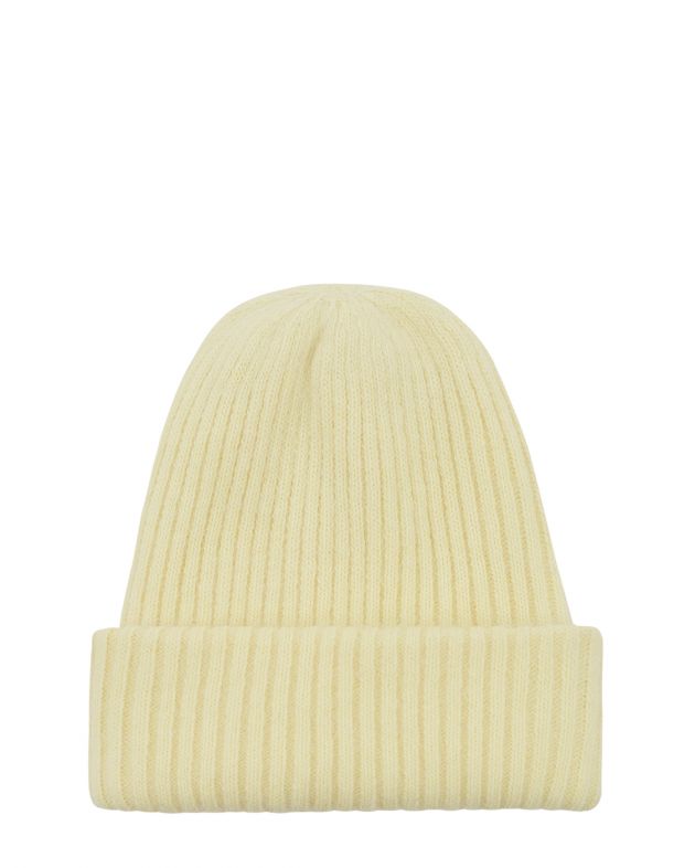 Ангоровая шапка, цвет желтый - изображение 1