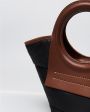 Стеганая сумка-тоут Cala Mini из нейлона, цвет черный/коричневый - миниатюра 3