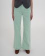 Широкие джинсы в полоску, цвет зеленый - миниатюра 3