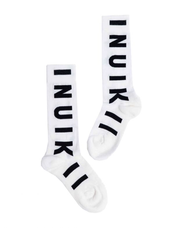 INUIKII Высокие носки с логотипом, цвет белый - изображение 1
