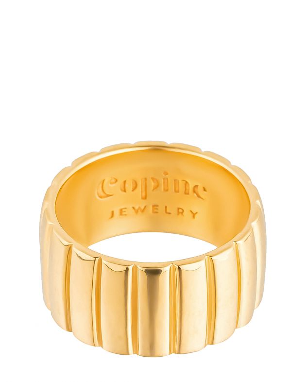 Кольцо Marat с ребристой поверхностью, цвет золотой - изображение 1