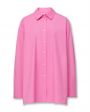 Оверсайз рубашка Espanto из хлопка, цвет розовый - миниатюра 1