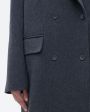 Двубортное пальто, цвет серый - миниатюра 7