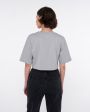 Укороченная футболка Gupo из хлопка пима, цвет серый - миниатюра 5